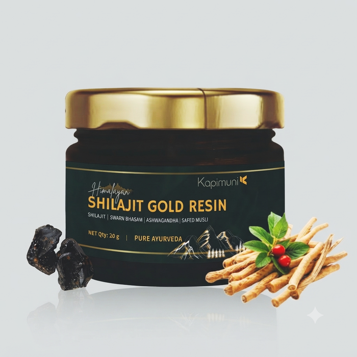 Kapimuni Shilajit Gold Resin – With 24K Swarna Bhasma (20 g)