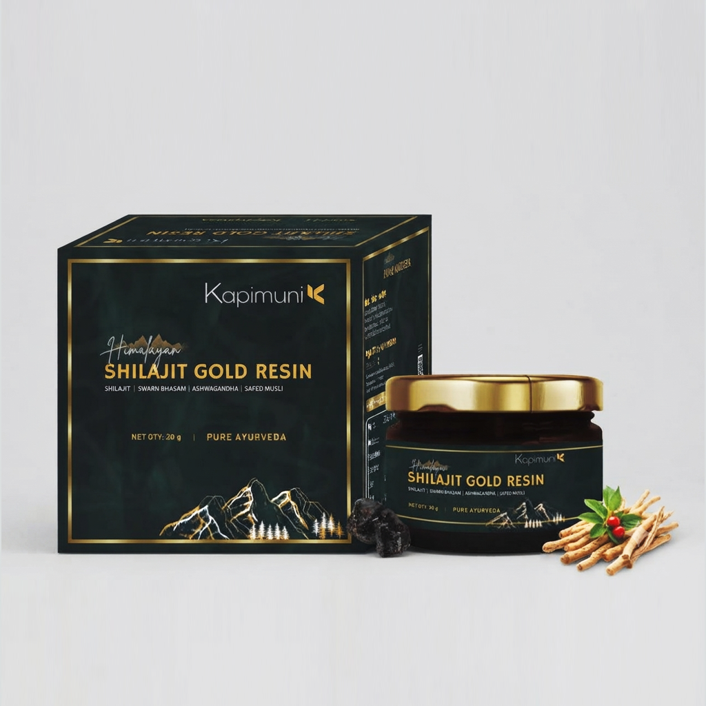 Kapimuni Shilajit Gold Resin – With 24K Swarna Bhasma (20 g)
