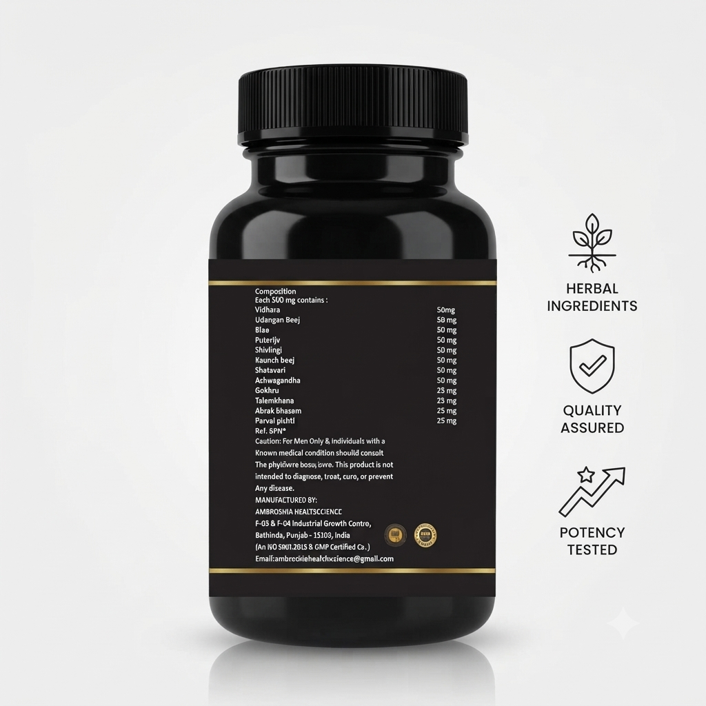 Kapimuni Ojas – Ayurvedic Vitality & Reproductive Wellness Capsules (60 Capsules)
