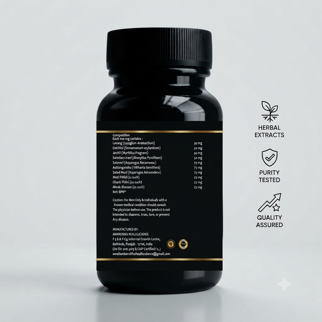 Kapimuni Revive – Ayurvedic Stamina Capsules for Men (30 Capsules)