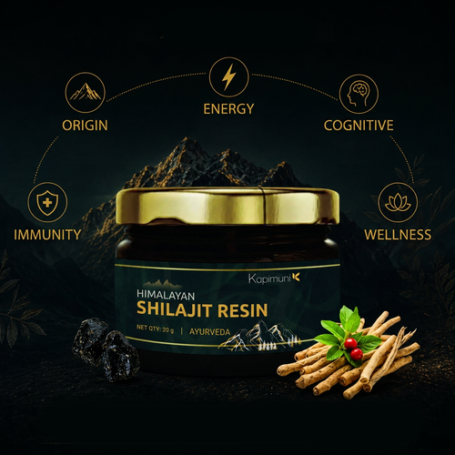 Kapimuni Shilajit Gold Resin – With 24K Swarna Bhasma (20 g)